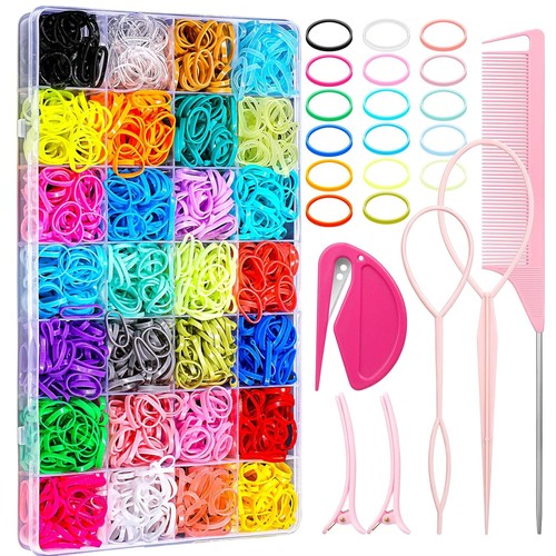 1500 pcs hair elastics ties - pcs,