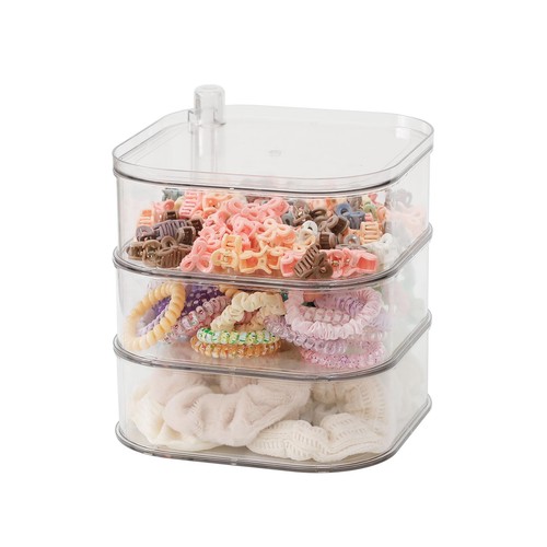 Layer hair ties organizer - 3-layer,