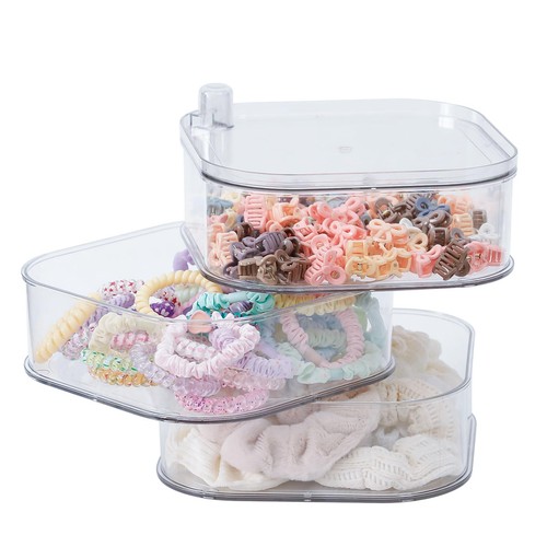 Layer hair ties organizer - 3-layer,